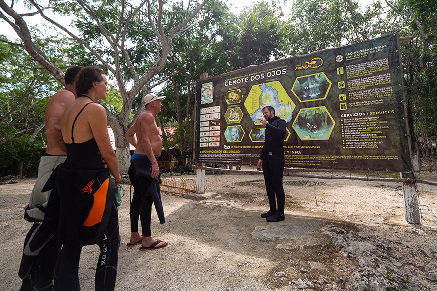 Dos ojos cenote briefing