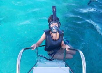 Catamaran Tour In Punta Cana - girl and mask