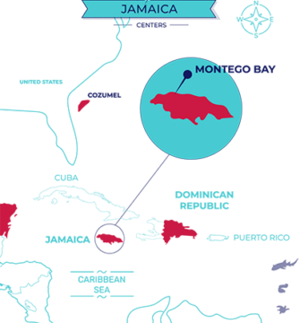 Jamaica and montego bay map