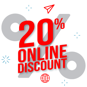 20% Online PREPAYMENT DISCOUNT!