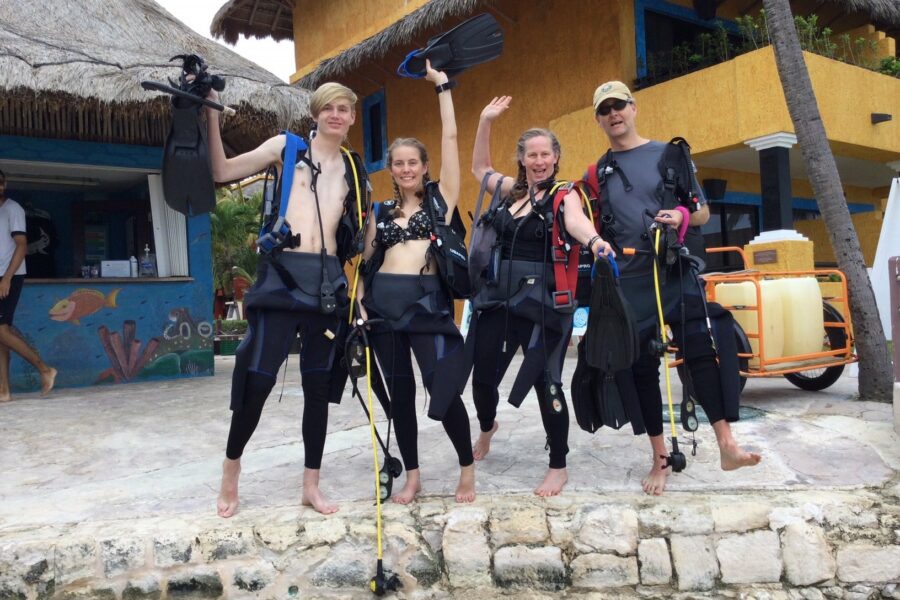 Scuba diving family vacation in the caribbean