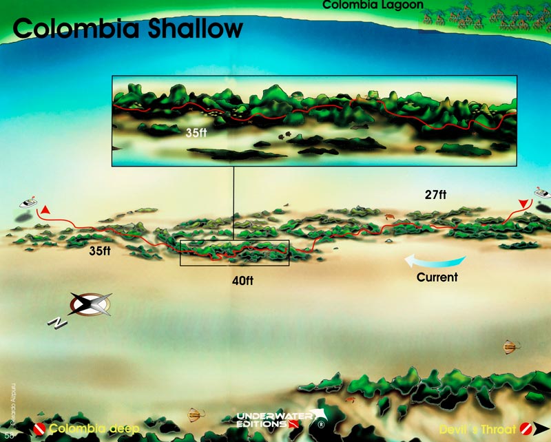 columbia reef shallow map - 2 - arrecife columbia