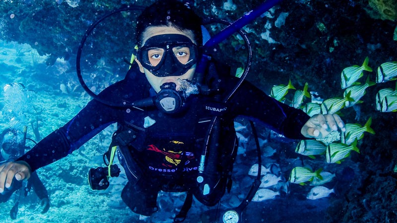 learn to dive in the caribbean - man - aprender a bucear en el caribe