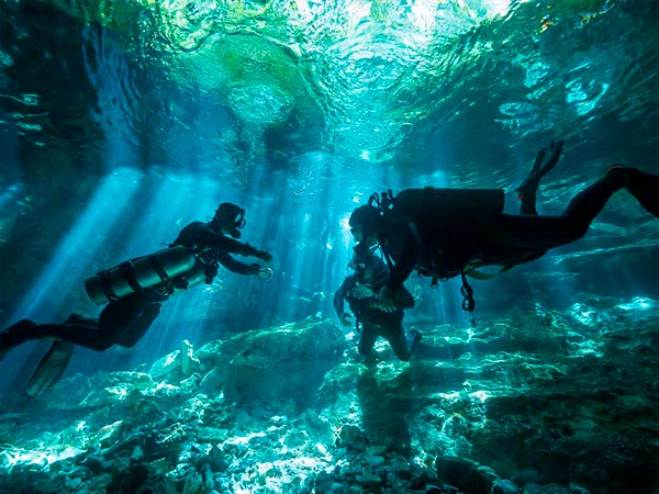 puerto aventuras scuba diving - cenotes - bucear en puerto aventuras