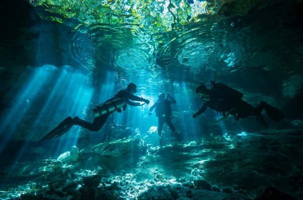 scuba diving vacations - cenote diving