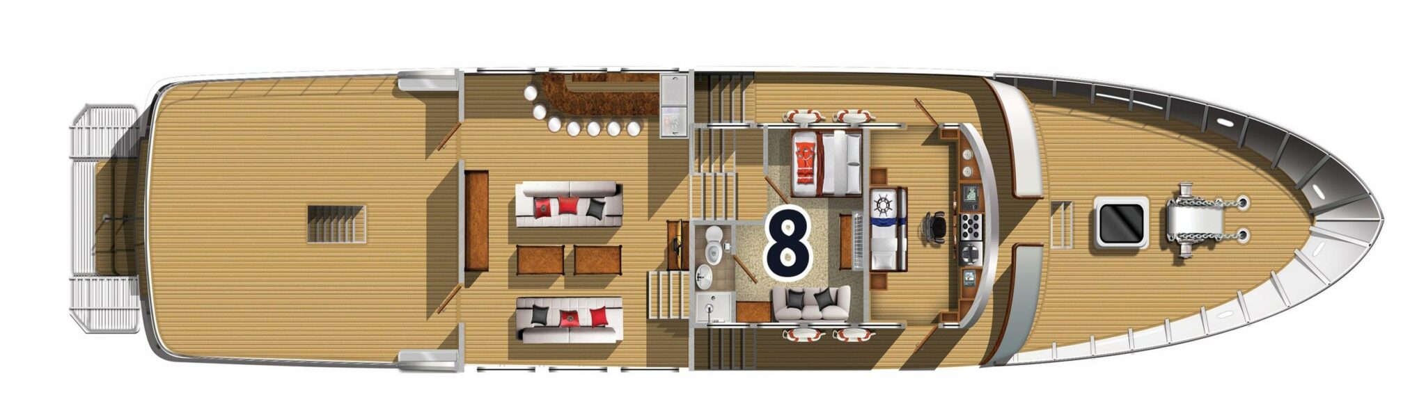 truk lagoon lagoon liveaboard diving- upper deck (Deck plan)