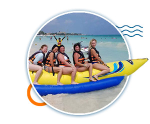 Caribbean water sports - banana ride