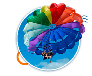 Caribbean water sports - parasailing